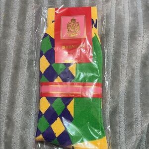 Bally Green and Yellow Argyle Socks